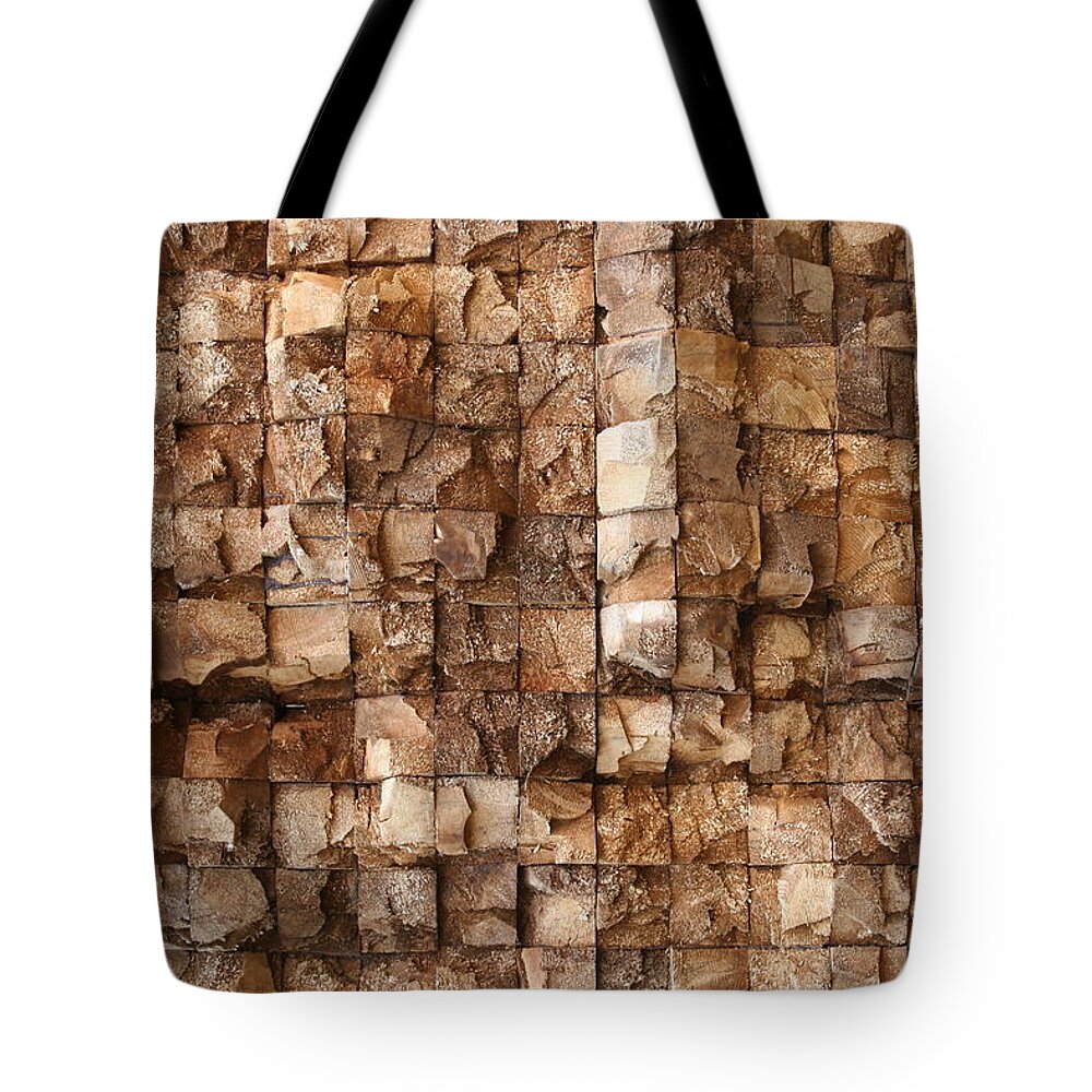 Texture Tote Bag featuring the photograph End grain 132 by Michael Fryd