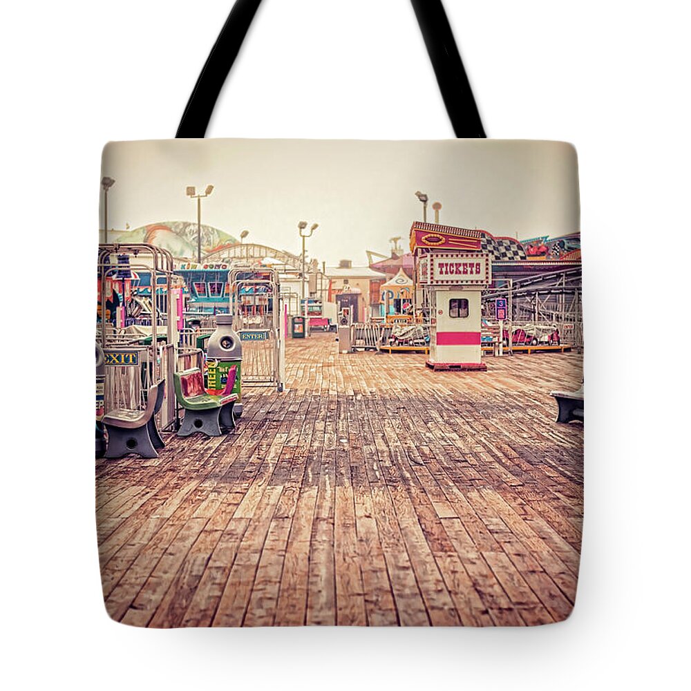 Boardwalk Tote Bag featuring the photograph End of Summer by Heather Applegate
