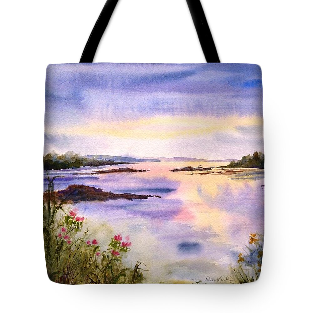Sunset Tote Bag featuring the painting End of the Day by Diane Kirk