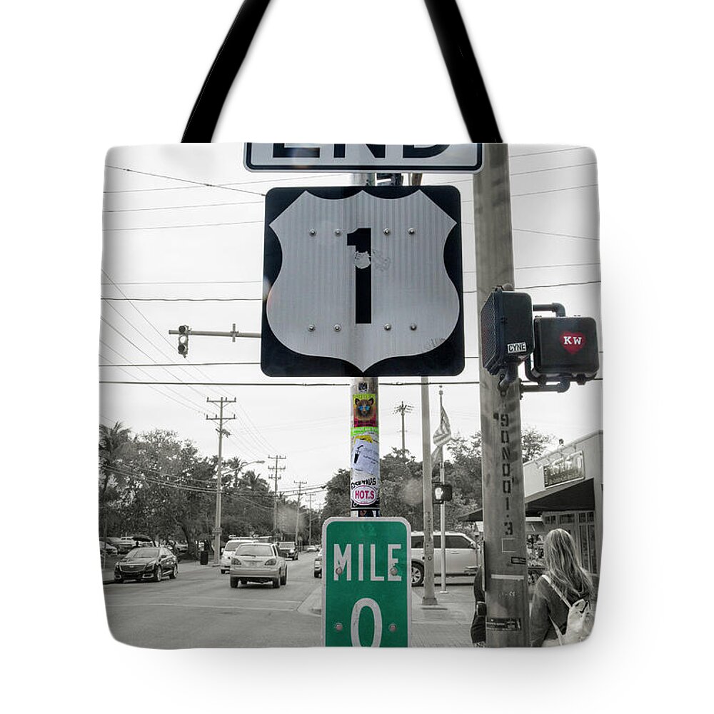 Key Tote Bag featuring the photograph End of the Road Baby Key West by Betsy Knapp
