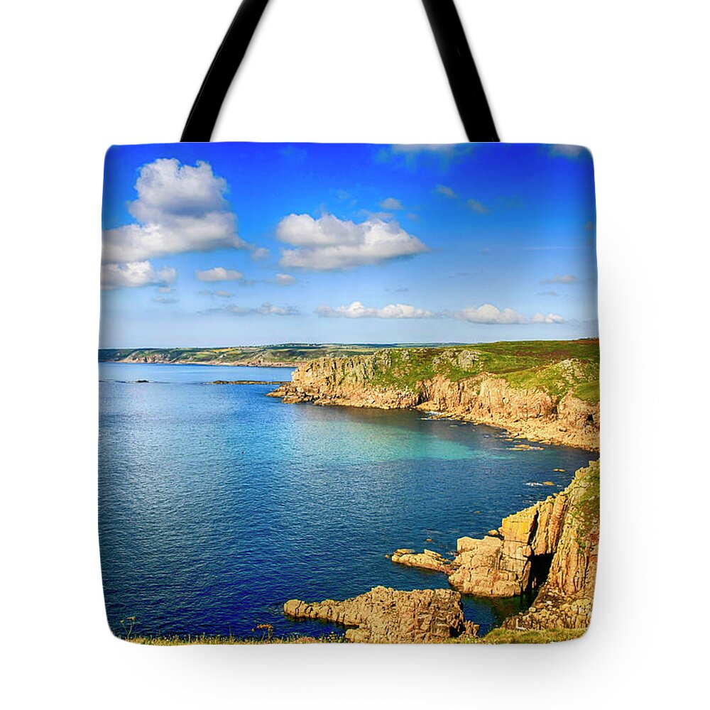 Lands Tote Bag featuring the photograph End of the World - Cornwall by Chris Smith