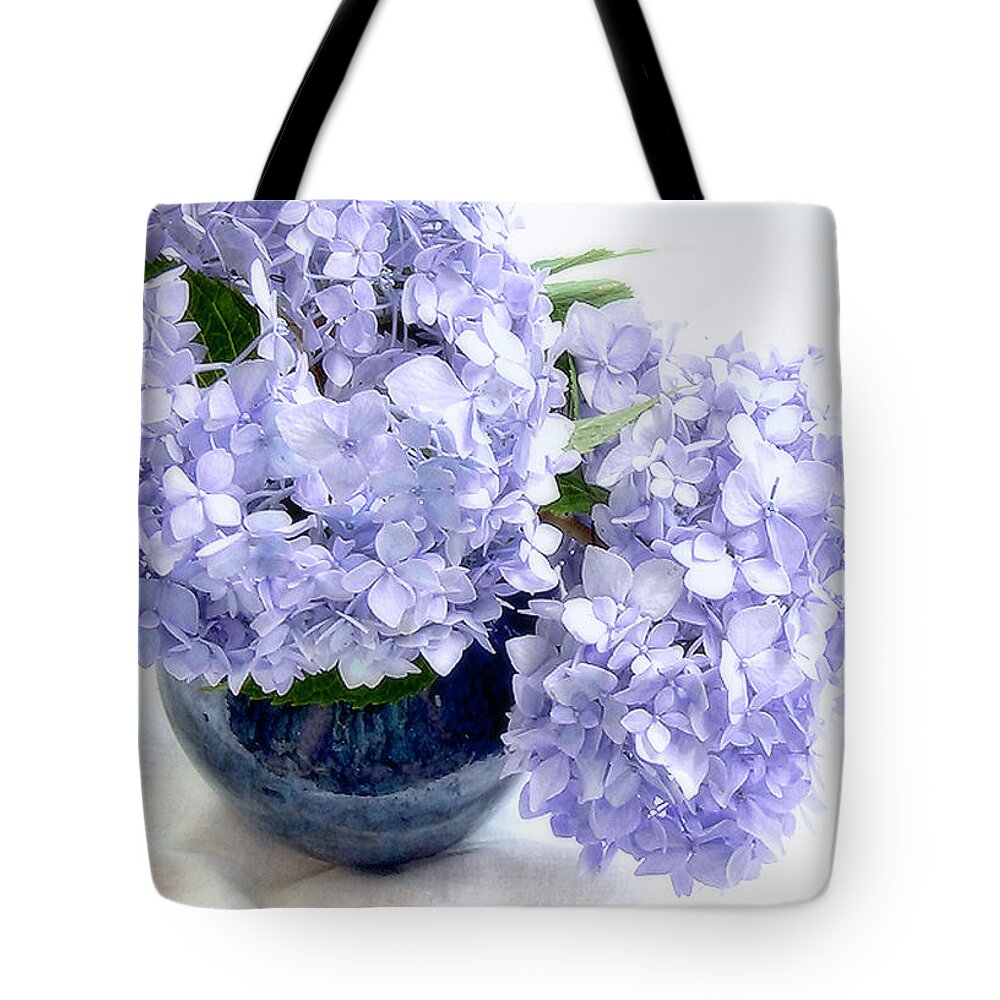 Hydrangea Tote Bag featuring the photograph Endless Summer Hydrangea Still Life by Louise Kumpf