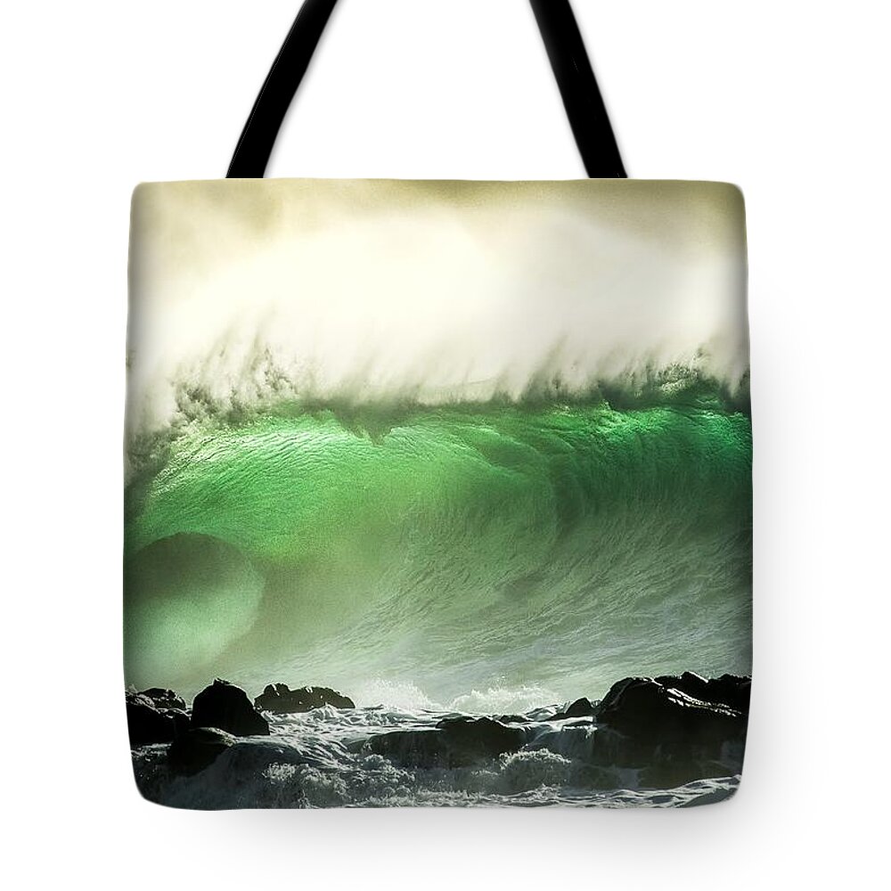 Waimea Tote Bag featuring the photograph Energy by Micah Roemmling