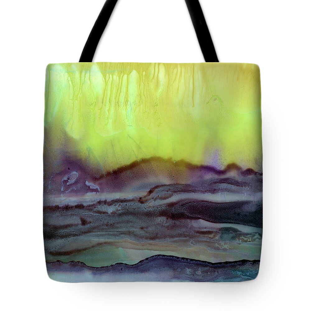 Abstract Tote Bag featuring the painting Enlighten the Captious Minds by Eli Tynan