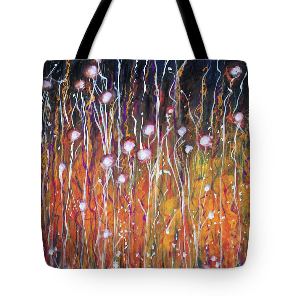 Abstract Tote Bag featuring the painting Enlightenment by Lyric Lucas
