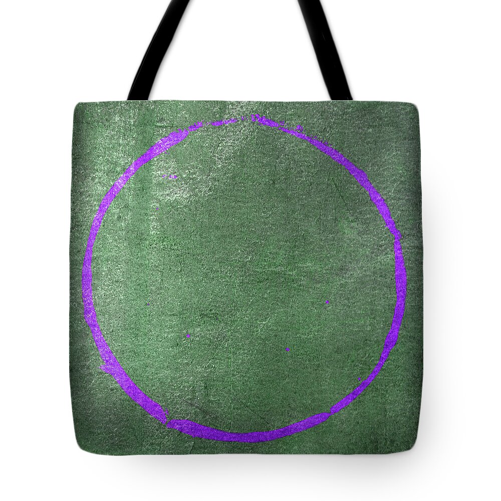 Purple Tote Bag featuring the digital art Enso 2017-19 by Julie Niemela