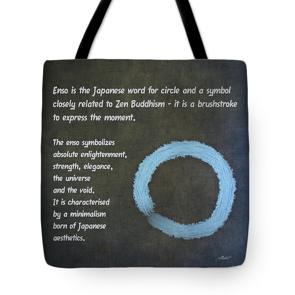 Painting Tote Bag featuring the painting Enso Meaning by Jutta Maria Pusl
