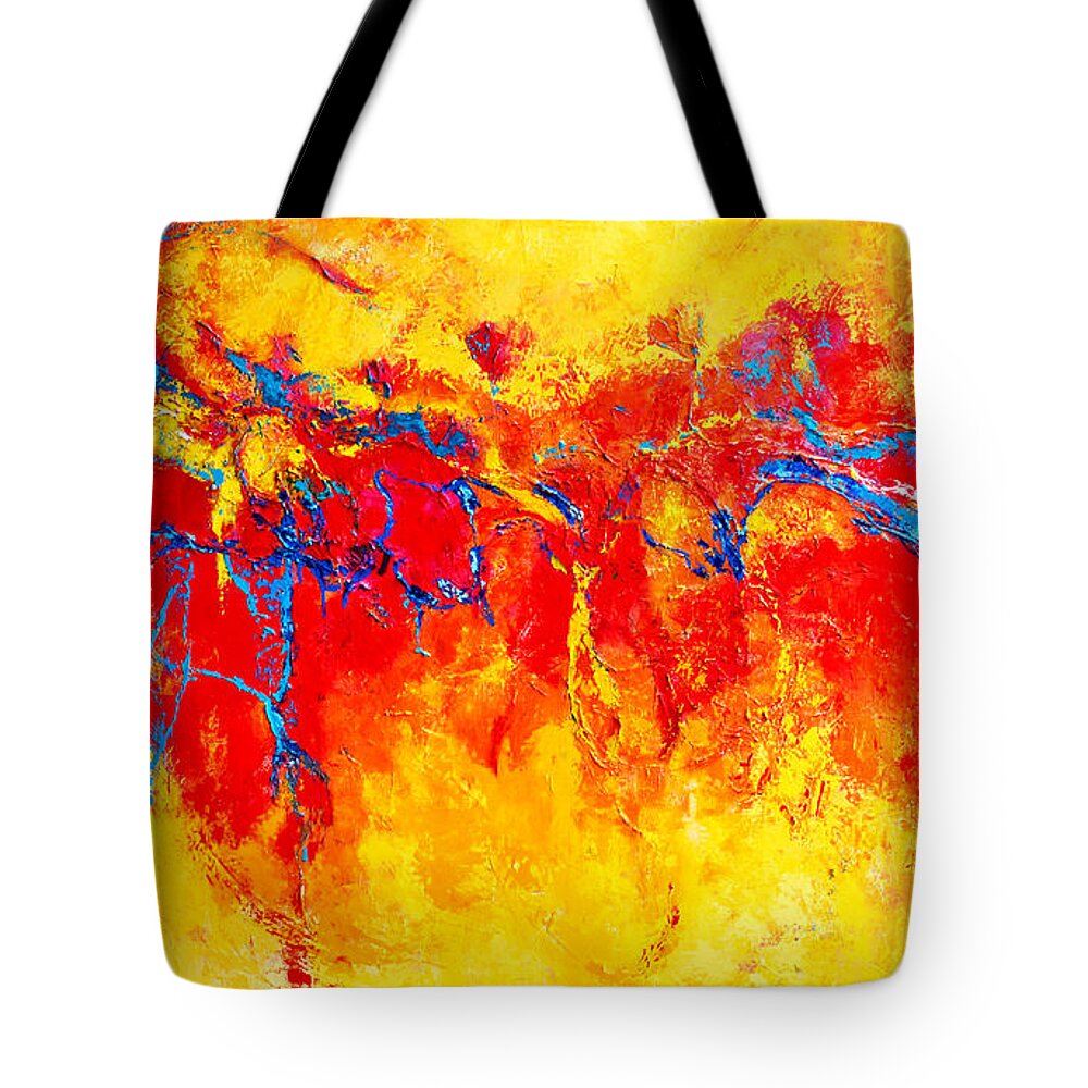 Abstract Artwork Acrylic Painting Tote Bag featuring the painting Entangled No. 2 A Reflection of Life by Patricia Awapara