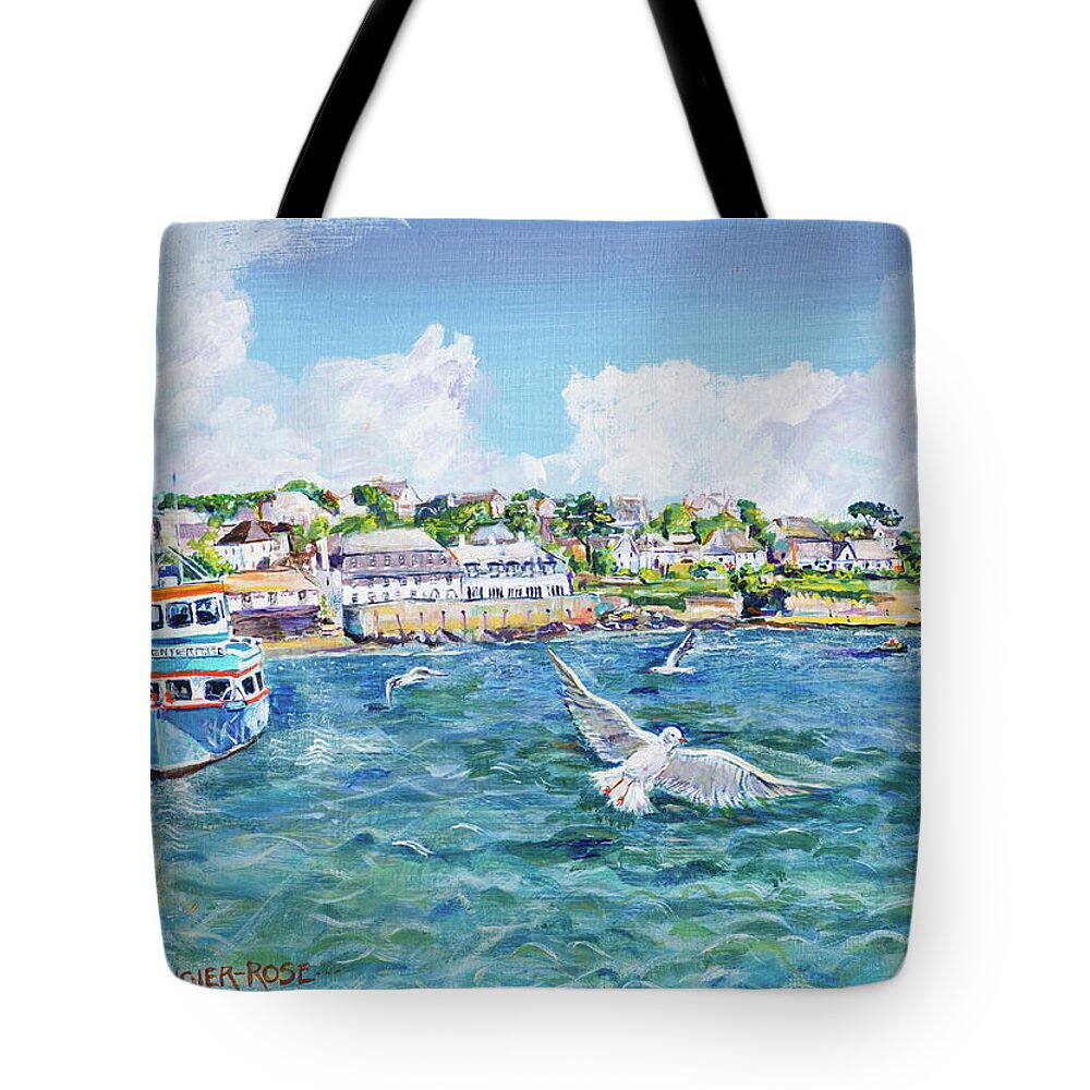 Acrylic Tote Bag featuring the painting Enterprise At St Mawes by Seeables Visual Arts