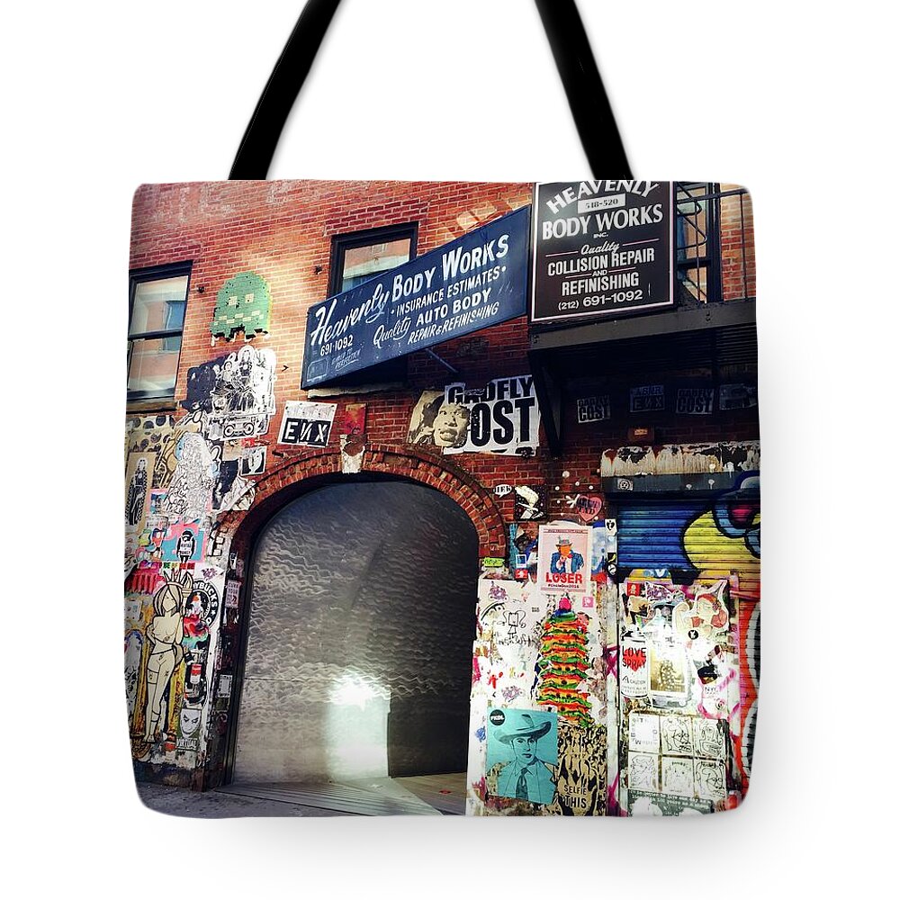 Graffiti Tote Bag featuring the photograph Entrance by Beth Saffer