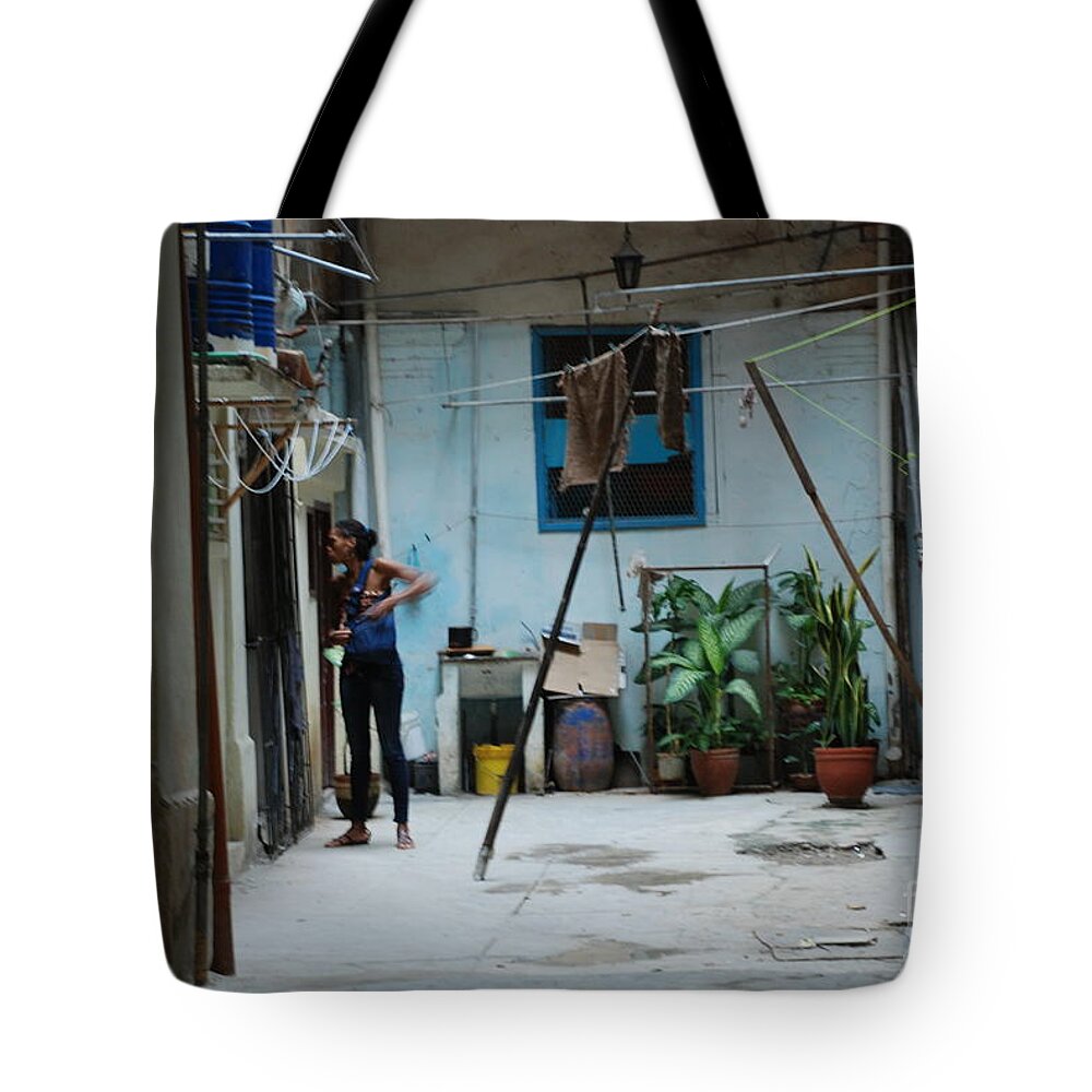 Cuba Tote Bag featuring the photograph Entrance by Jim Goodman