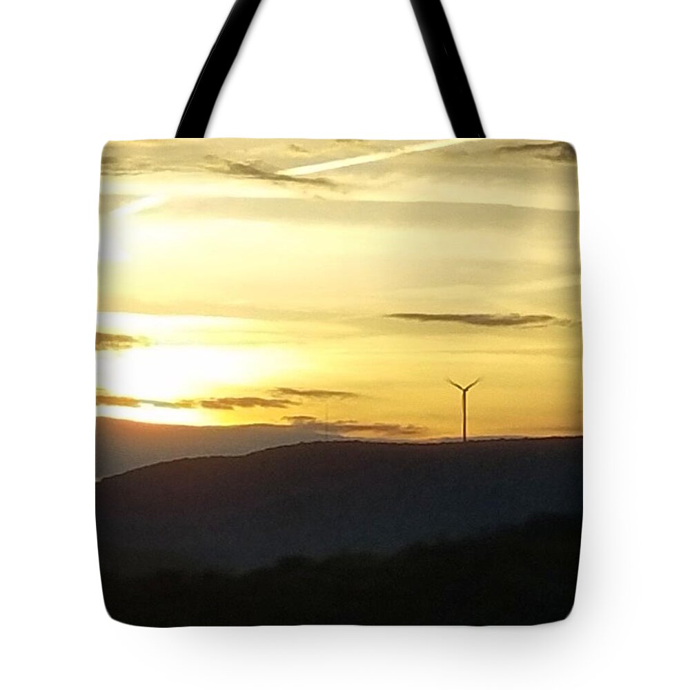 Windmill Tote Bag featuring the photograph Environmental Sunset by Vic Ritchey