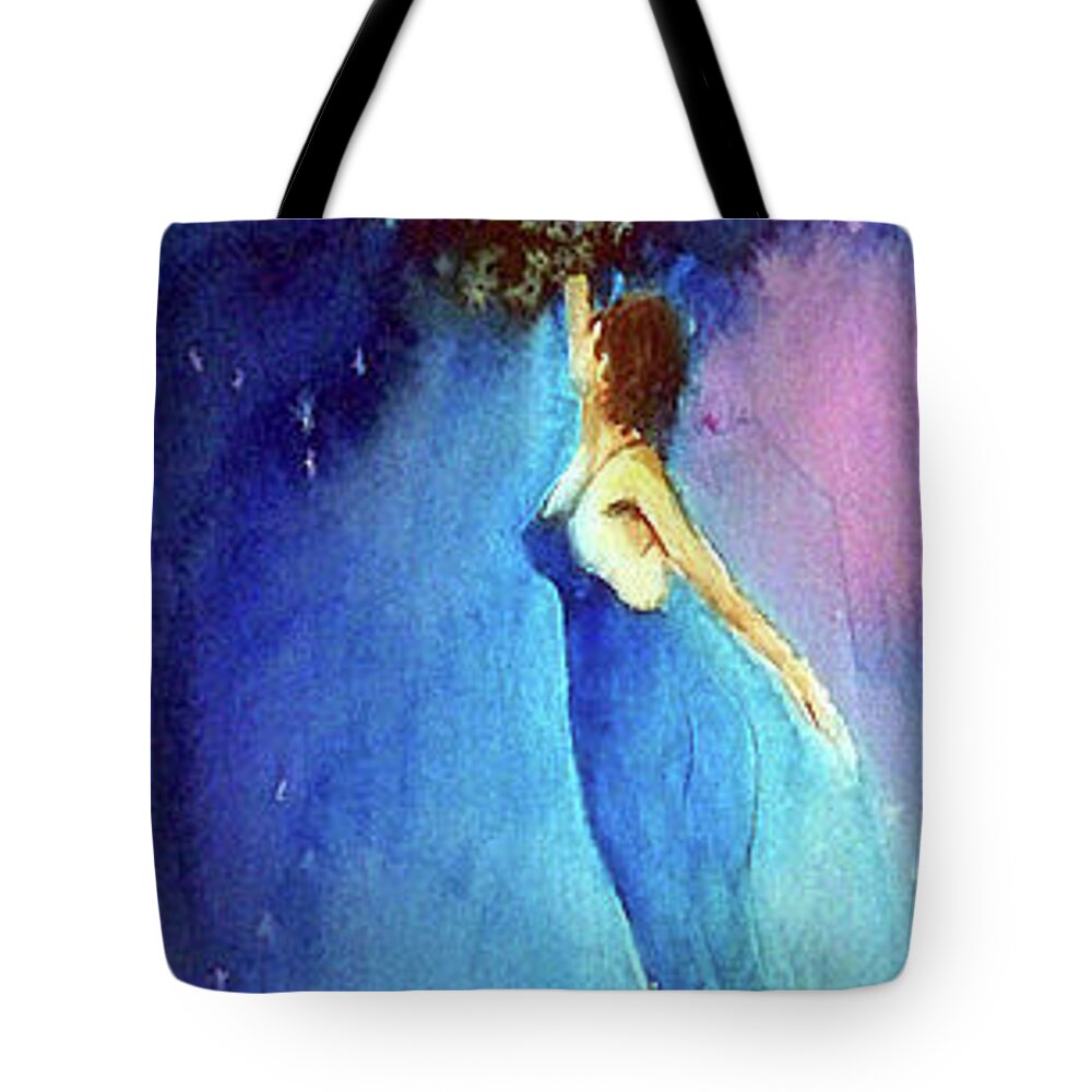 Entertainment People Fantasy Travel Holidays Light Tote Bag featuring the painting Enzi by Ed Heaton