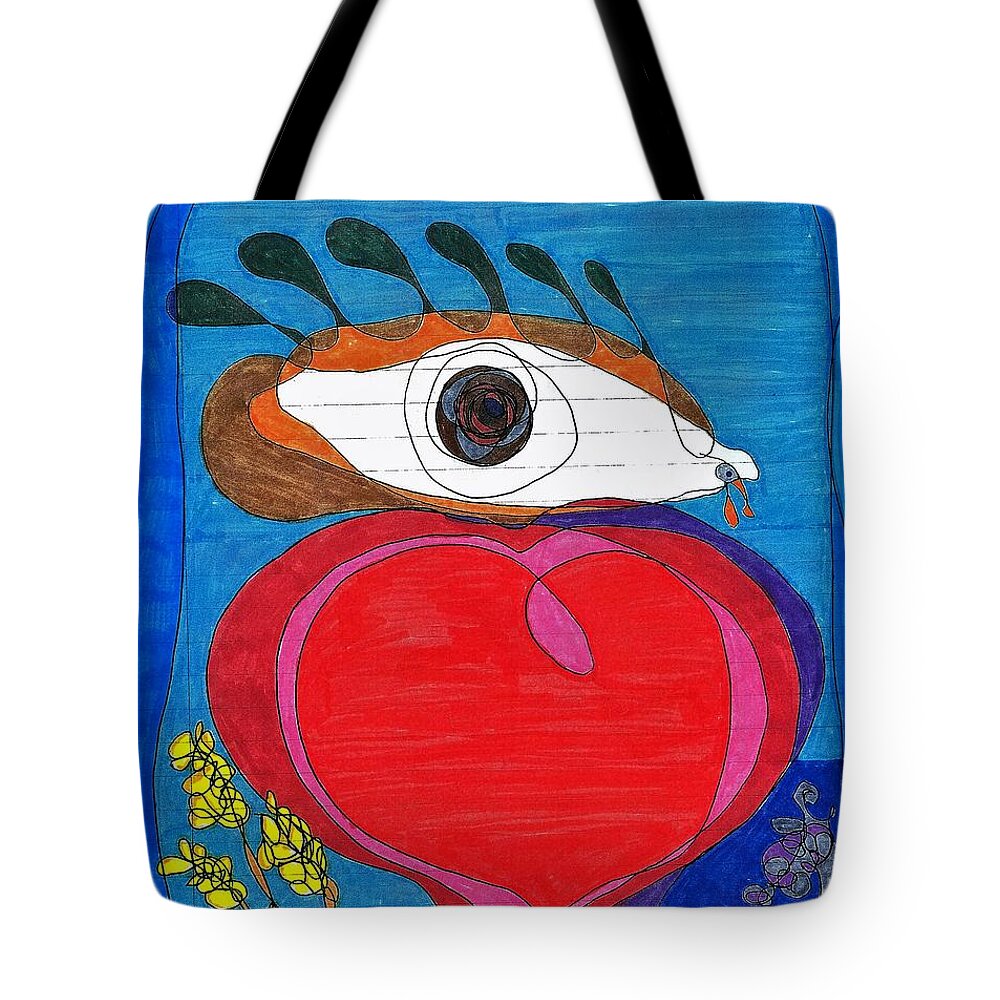 Art Tote Bag featuring the drawing Ephesians by Martin Cline