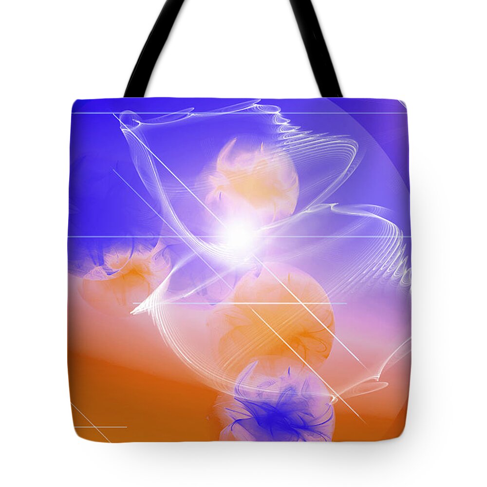 Spiritual Art Tote Bag featuring the digital art Epiphany by Ute Posegga-Rudel