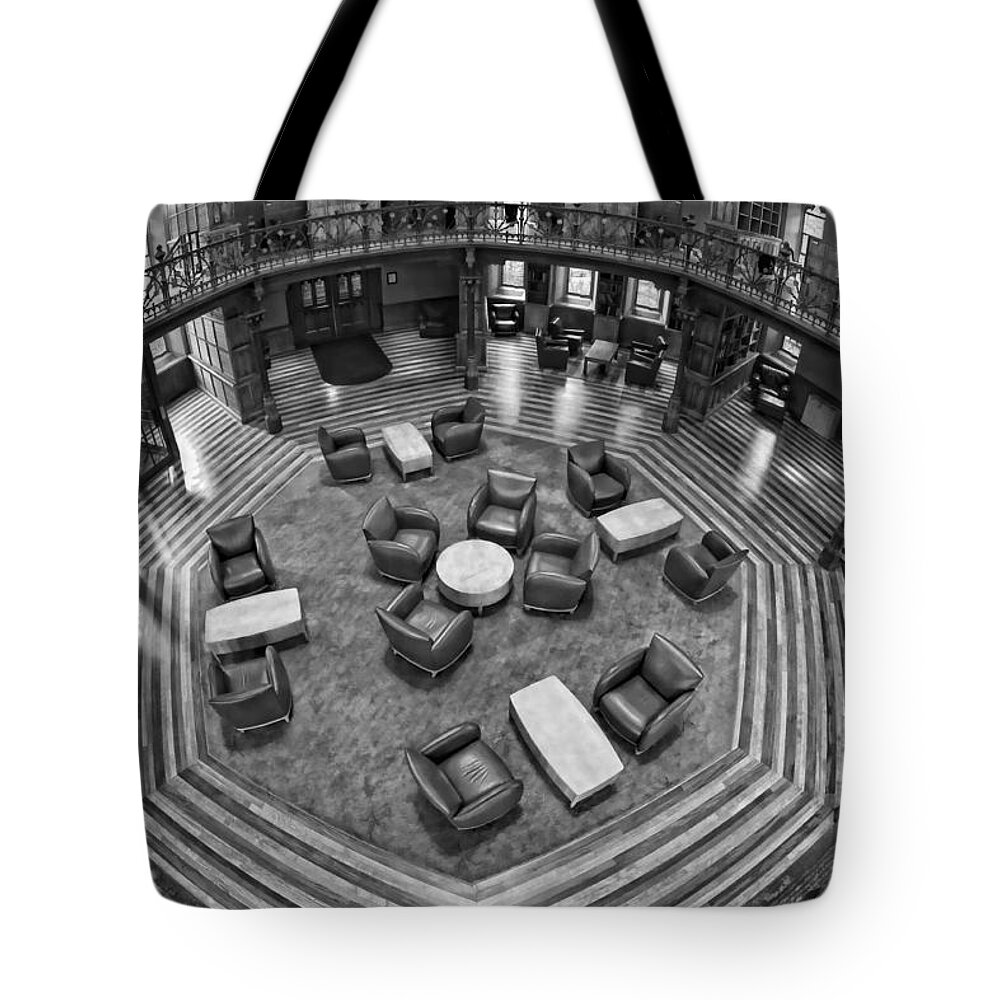 M.c. Escher Tote Bag featuring the photograph Escher's Study by Neil Shapiro