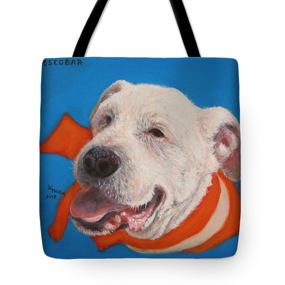 Realism Tote Bag featuring the painting Escobar by Donelli DiMaria