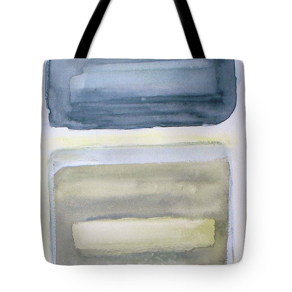 Abstract Tote Bag featuring the painting Esmeralda by Vesna Antic