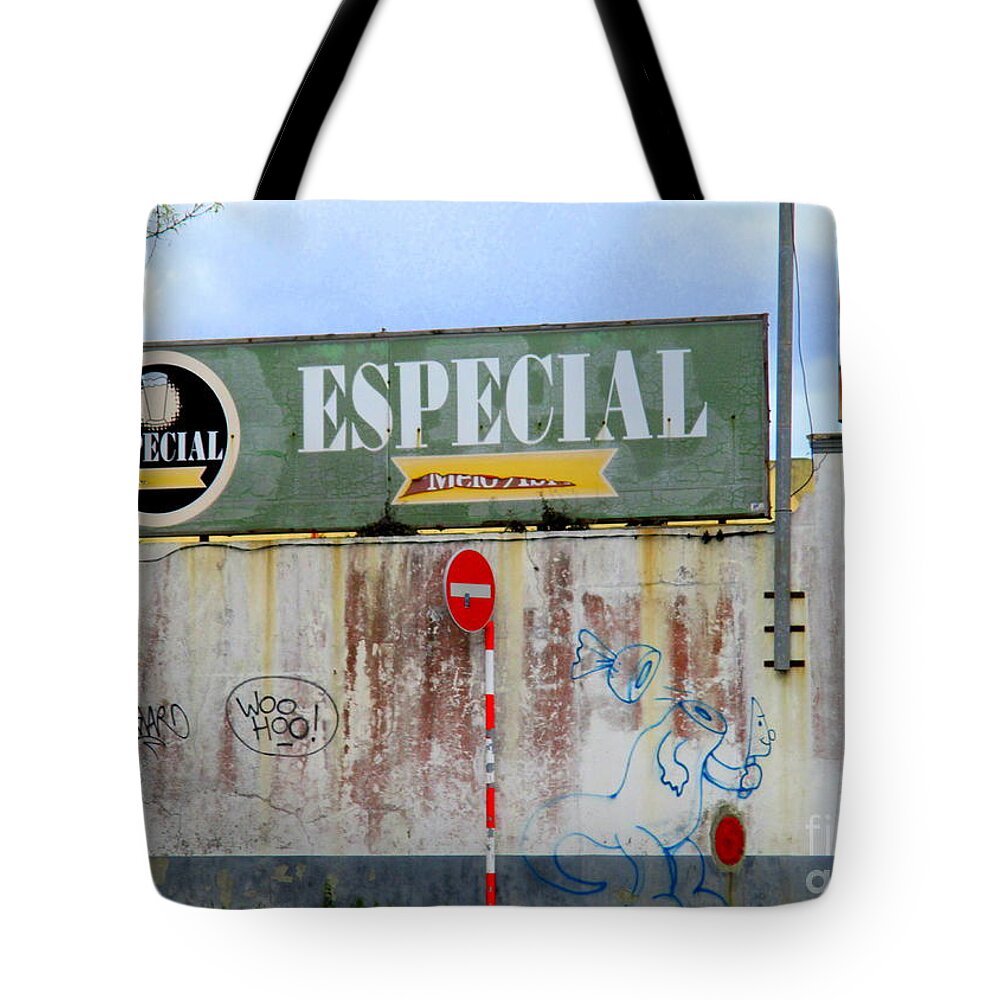 Portugal Tote Bag featuring the photograph Especial Brewery by Randall Weidner
