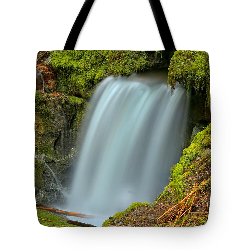 Eternal Fountain Tote Bag featuring the photograph Eternal Fountain BC by Adam Jewell