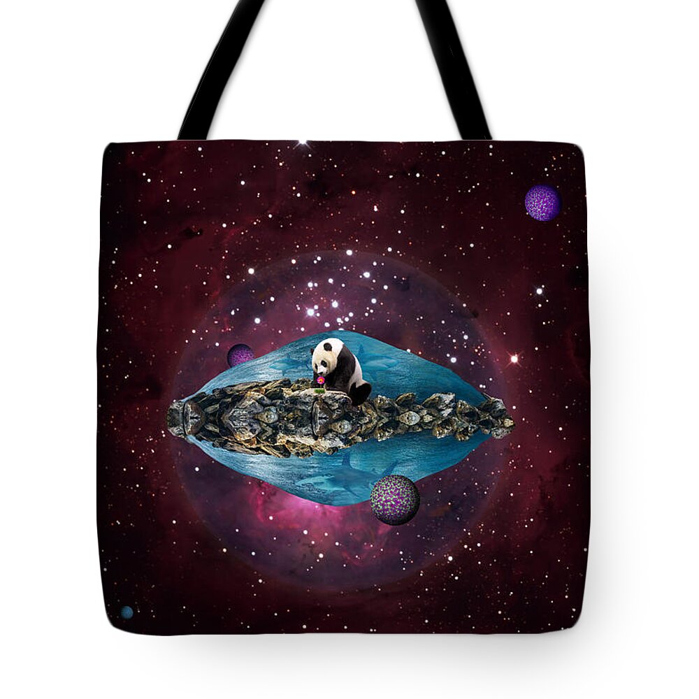 Space Tote Bag featuring the mixed media Eternal Optimist by Mindy Huntress
