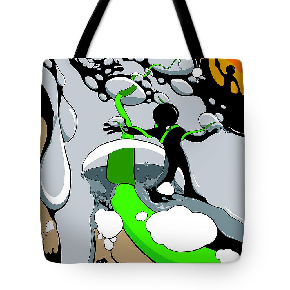 Vine Tote Bag featuring the drawing Eternal Spring by Craig Tilley