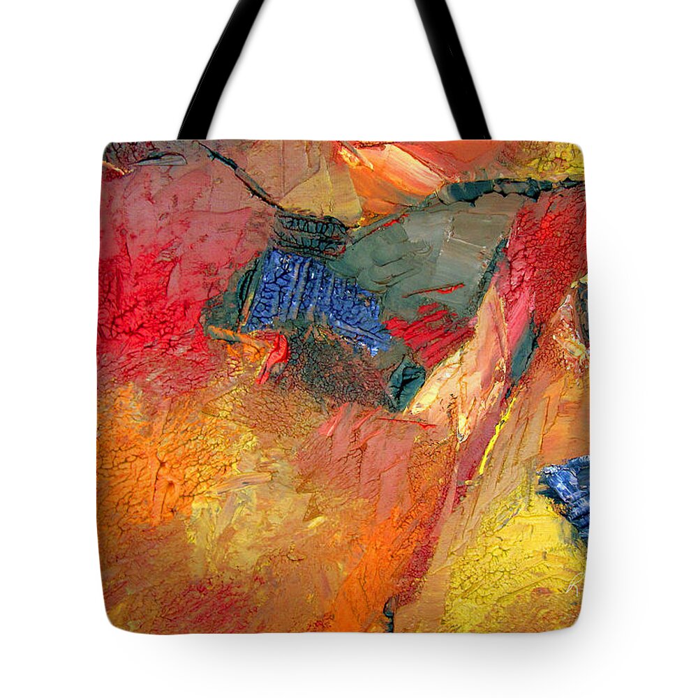 Abstract Tote Bag featuring the painting Eternally Rich by Ruth Palmer