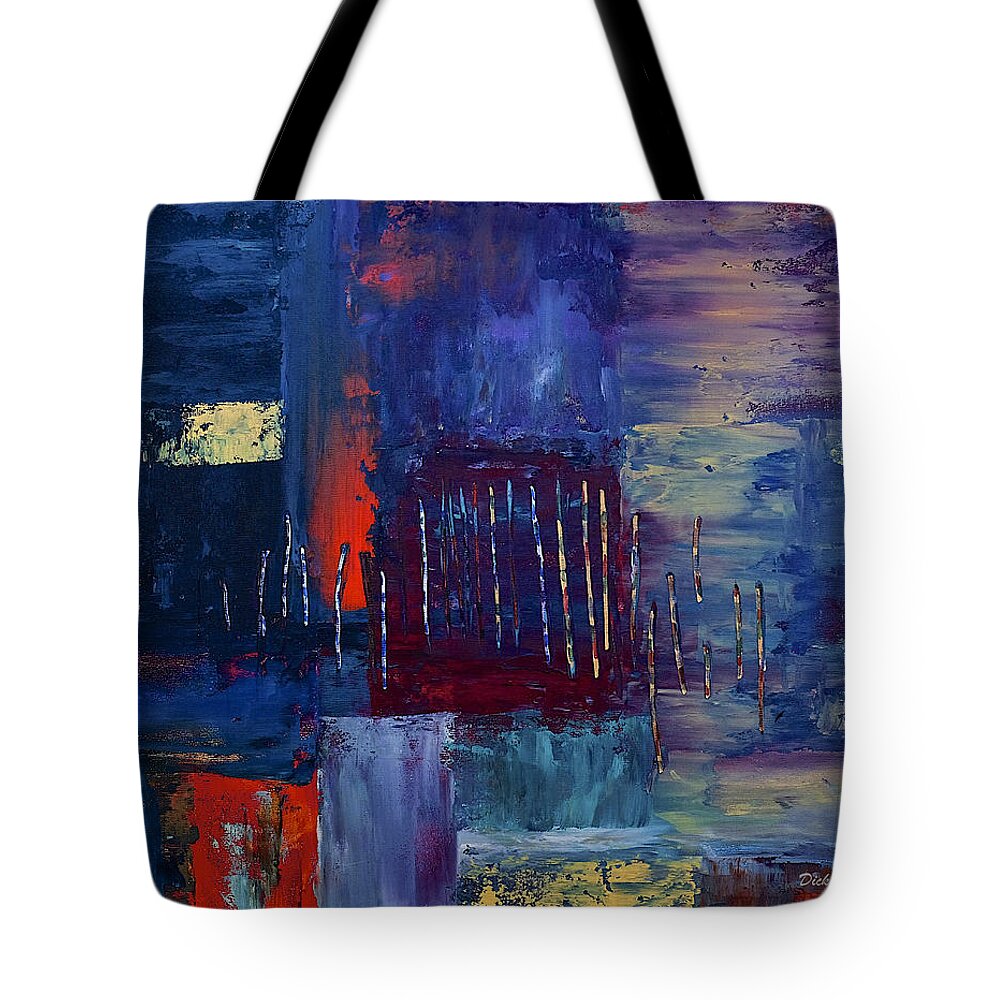 Abstract Tote Bag featuring the painting Eternity by Dick Bourgault