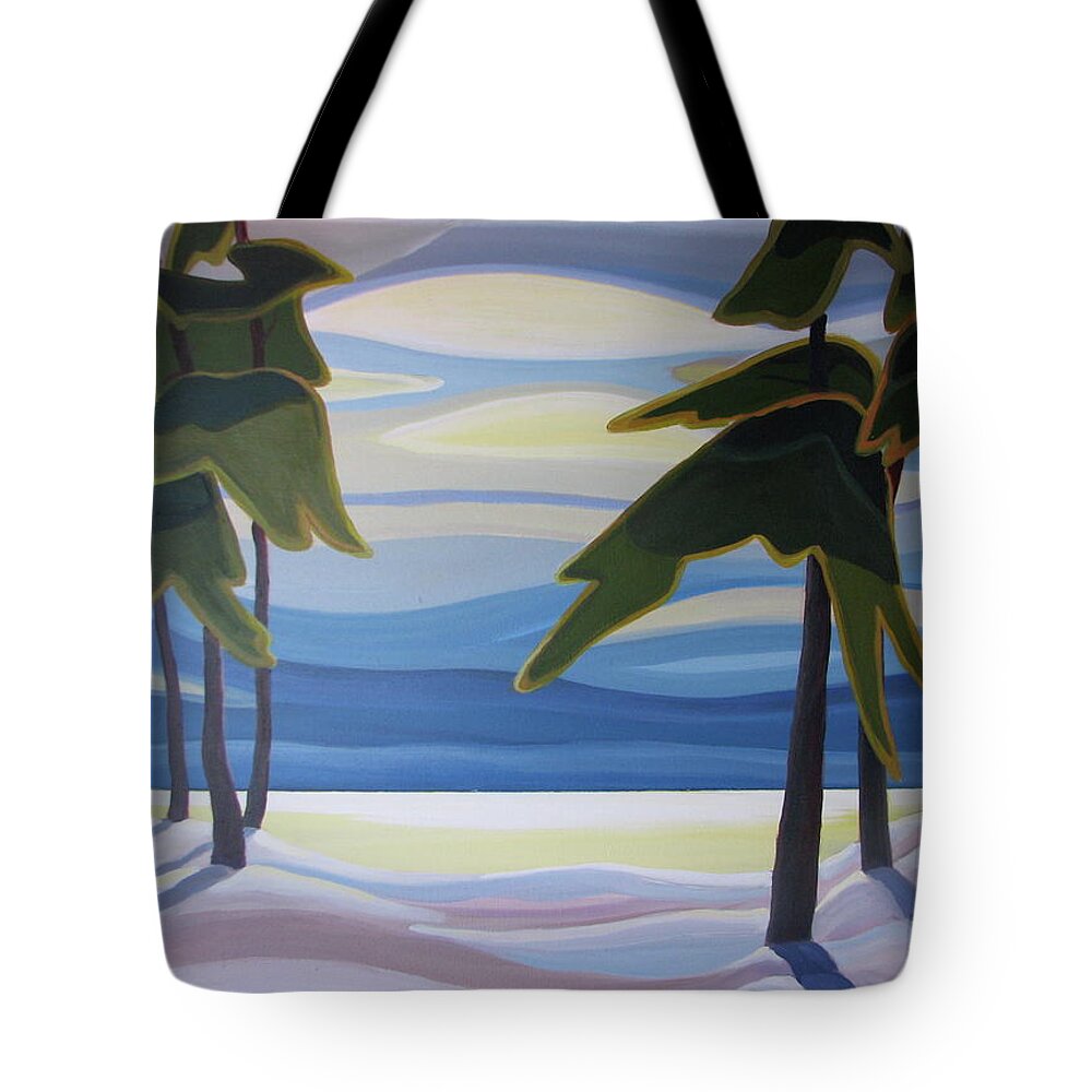 Group Of Seven Tote Bag featuring the painting Ethereal by Barbel Smith