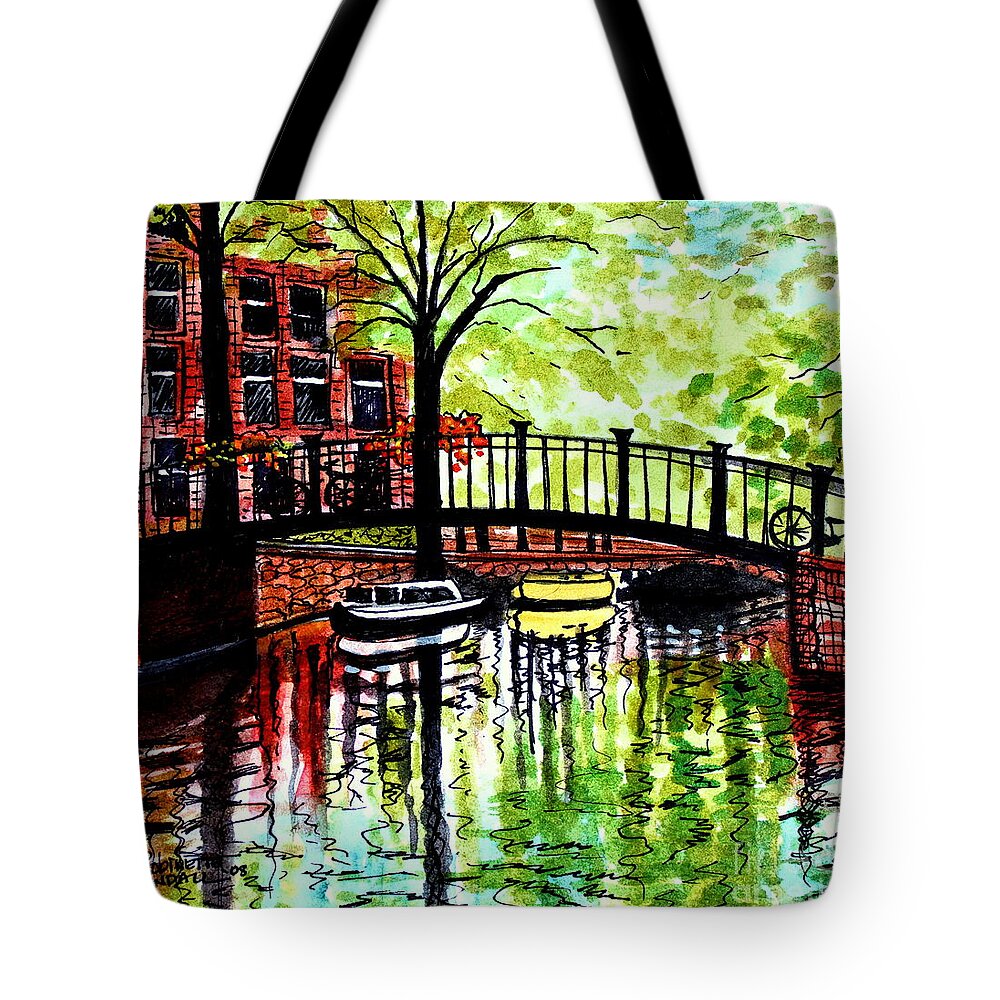 Landscape Tote Bag featuring the painting European Travels by Elizabeth Robinette Tyndall