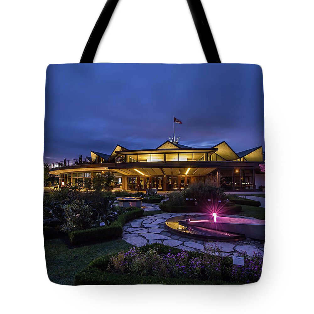 Stratford Tote Bag featuring the photograph Evening at the Stratford Festival... by Jay Smith