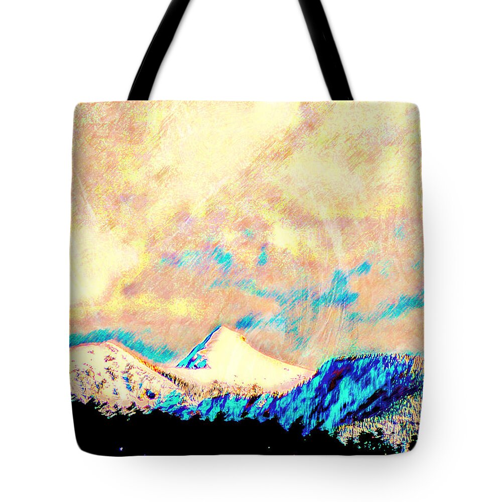Mountain Tote Bag featuring the photograph Evening Clouds Dispersing Over Sheep's Head Peak by Anastasia Savage Ealy