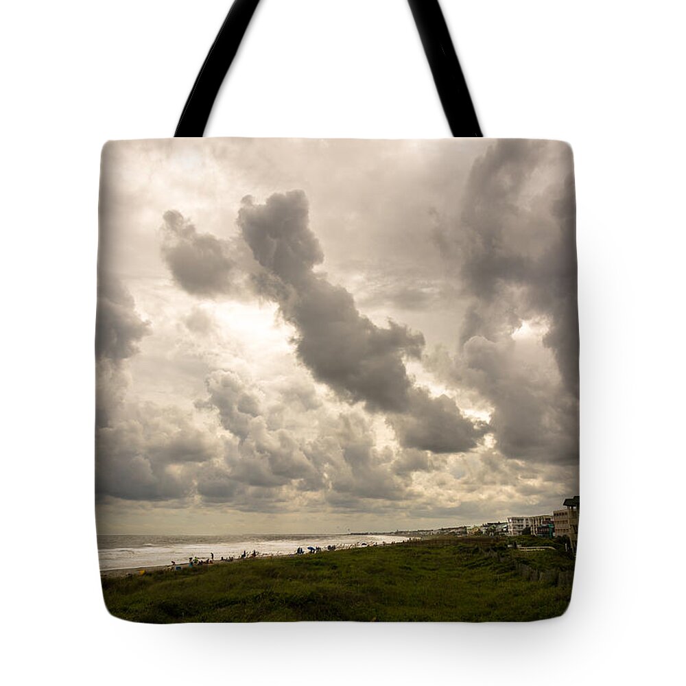 Charleston Tote Bag featuring the photograph Evening Cloudscape on Isle of Palms by Josh Blaha