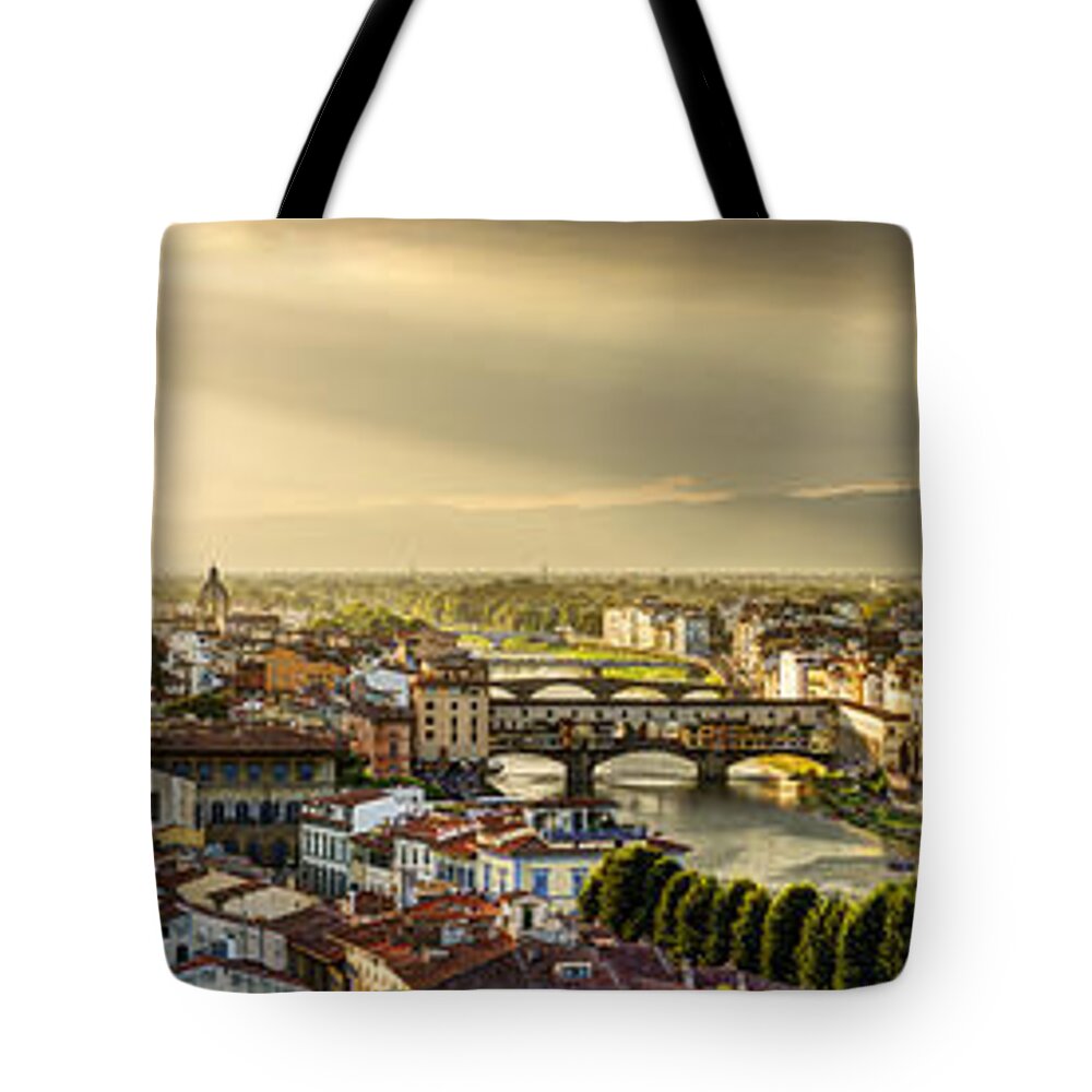 Florence Tote Bag featuring the photograph Evening in Florence by Weston Westmoreland