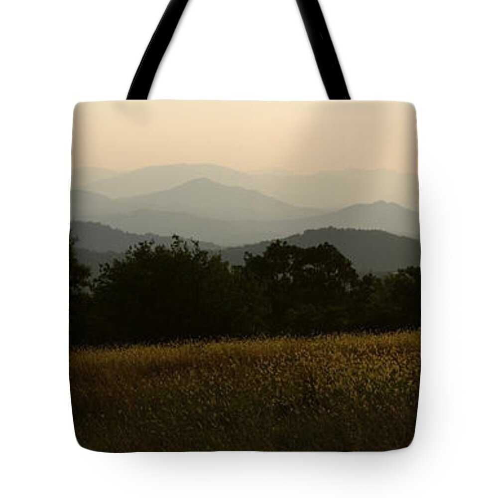 Mountains Tote Bag featuring the photograph Evening On the Blue Ridge by John Harmon