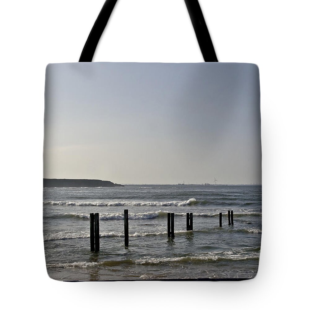 Waves Tote Bag featuring the photograph Evening Seascape. by Elena Perelman