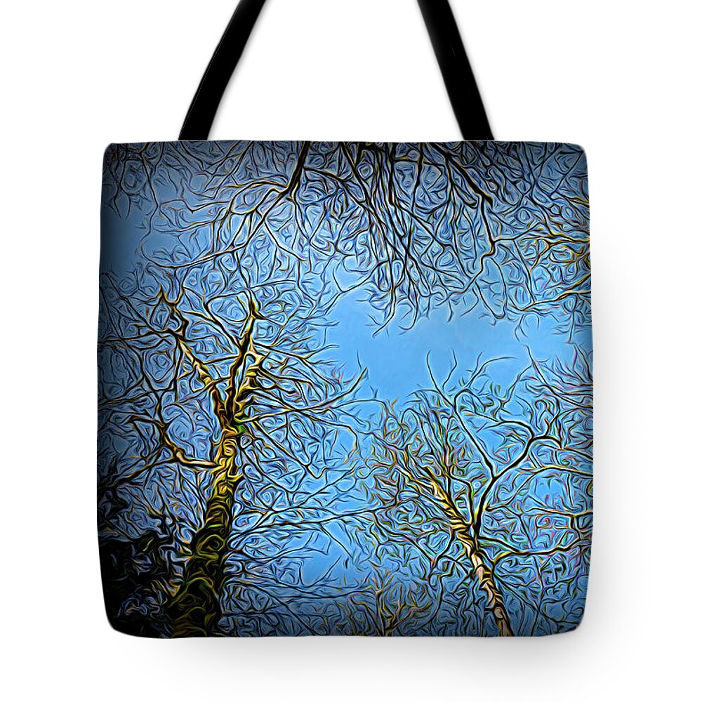 Landscape Tote Bag featuring the photograph Evening Trees by Robert Potts