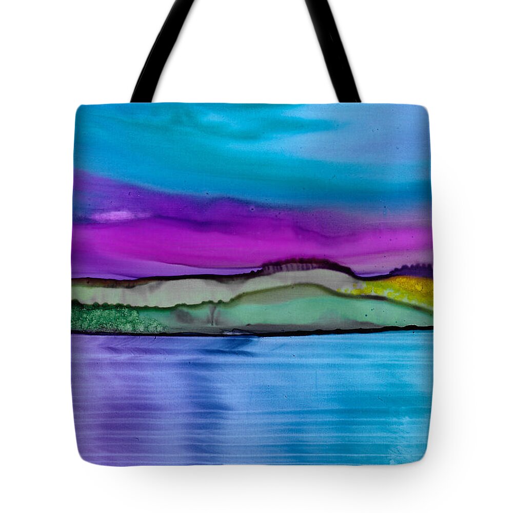 Landscape Tote Bag featuring the painting Eventide by Eli Tynan