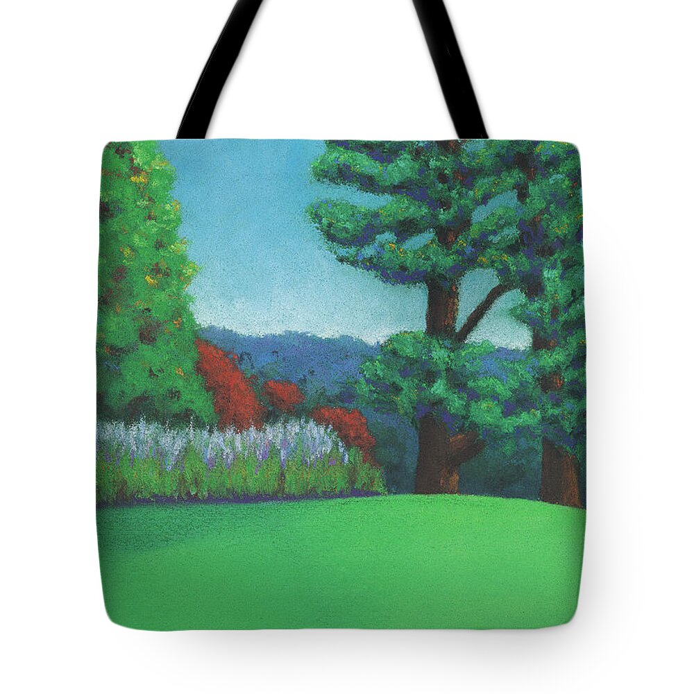 Kripalu Tote Bag featuring the pastel Ever Green by Anne Katzeff
