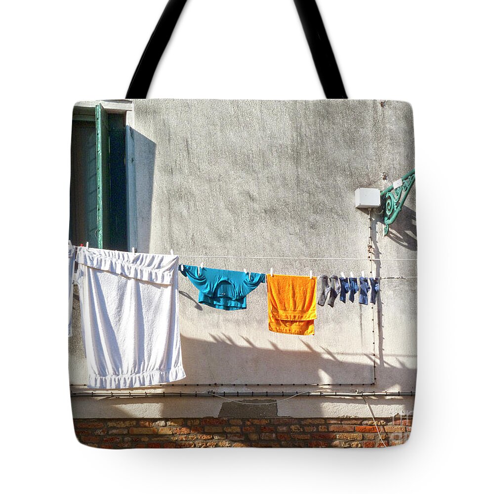 Heiko Tote Bag featuring the photograph Everyday life in Venice by Heiko Koehrer-Wagner