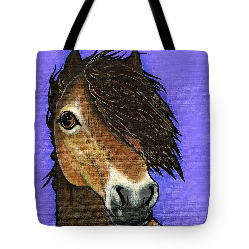 Exmoor Pony Tote Bag featuring the painting Exmoor Pony by Leanne Wilkes
