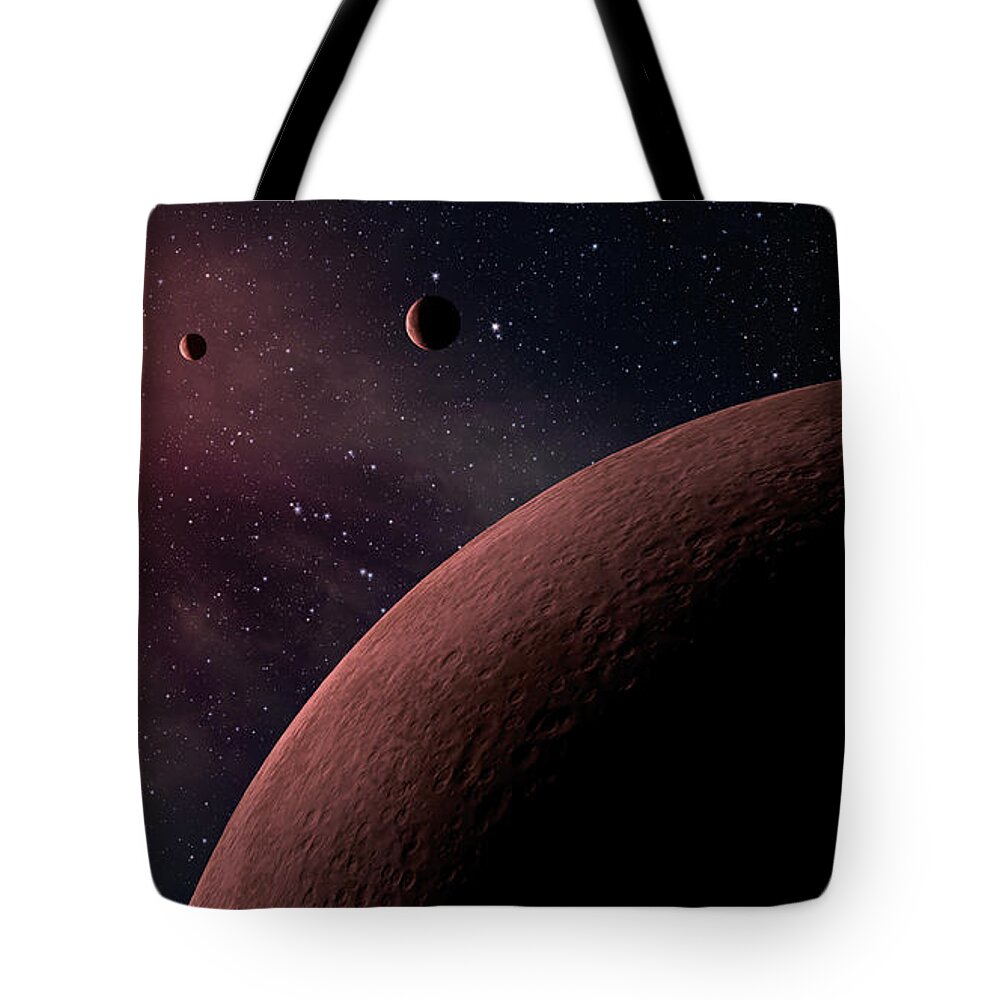 Science Tote Bag featuring the photograph Exoplanet Koi-961 System by Science Source