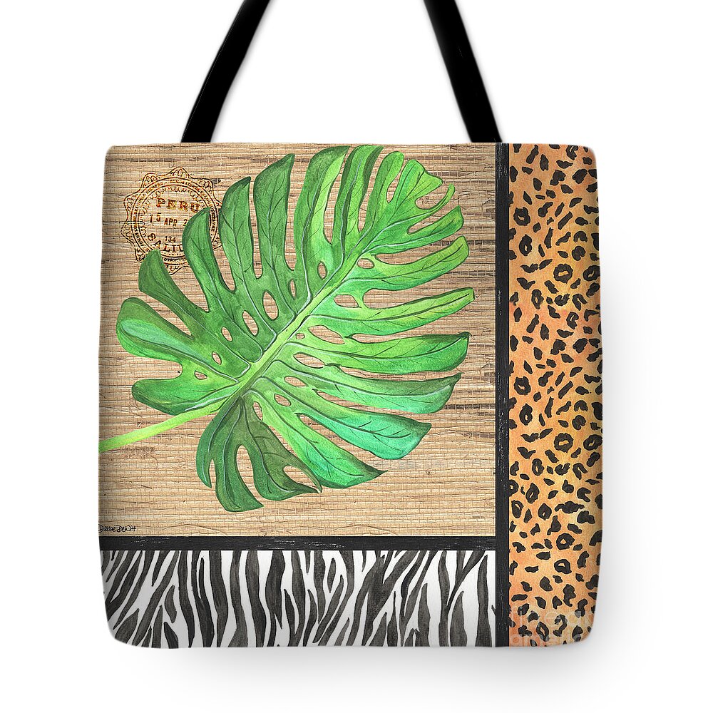 Tropical Tote Bag featuring the painting Exotic Palms 3 by Debbie DeWitt