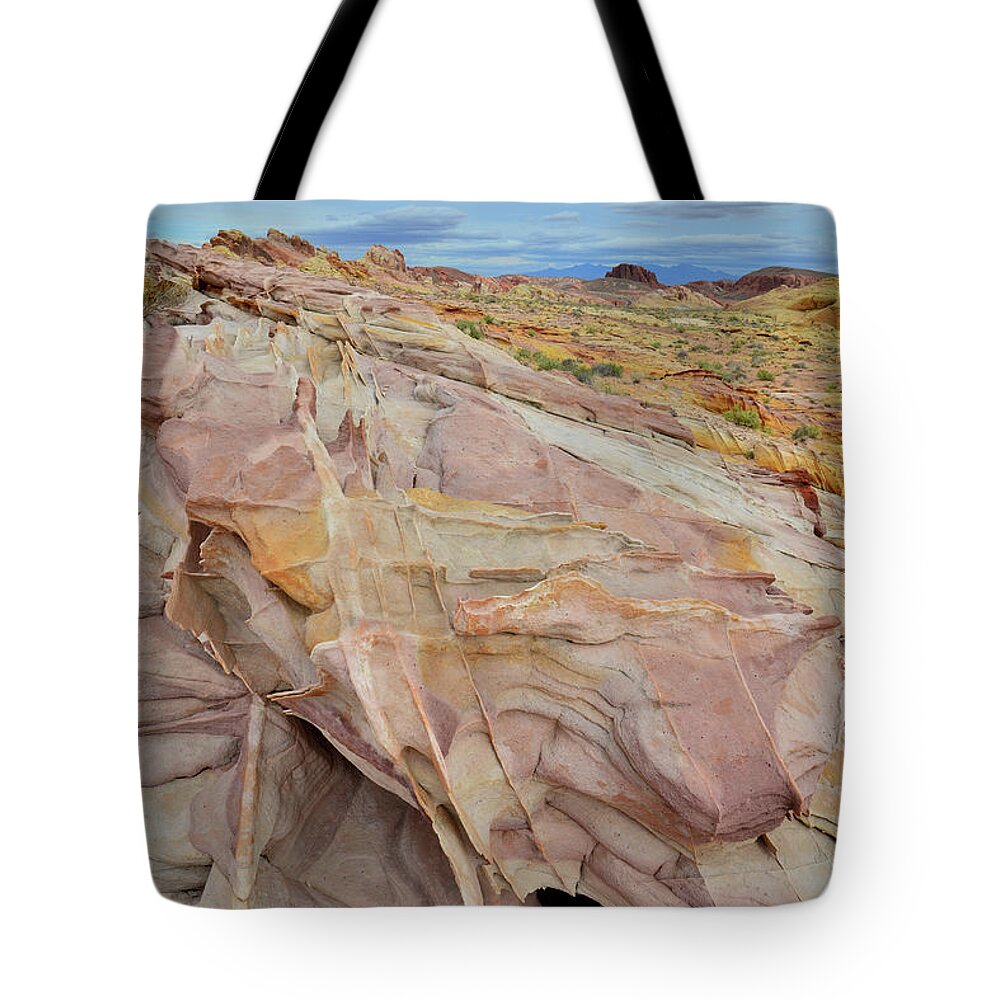 Valley Of Fire State Park Tote Bag featuring the photograph Expanse of Color in Valley of Fire by Ray Mathis
