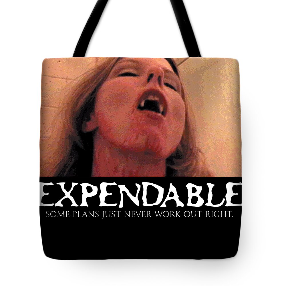 Vampire Tote Bag featuring the digital art Expendable 8 by Mark Baranowski