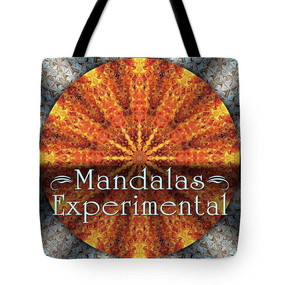 Sign Tote Bag featuring the digital art Experimental Mandalas by Becky Titus
