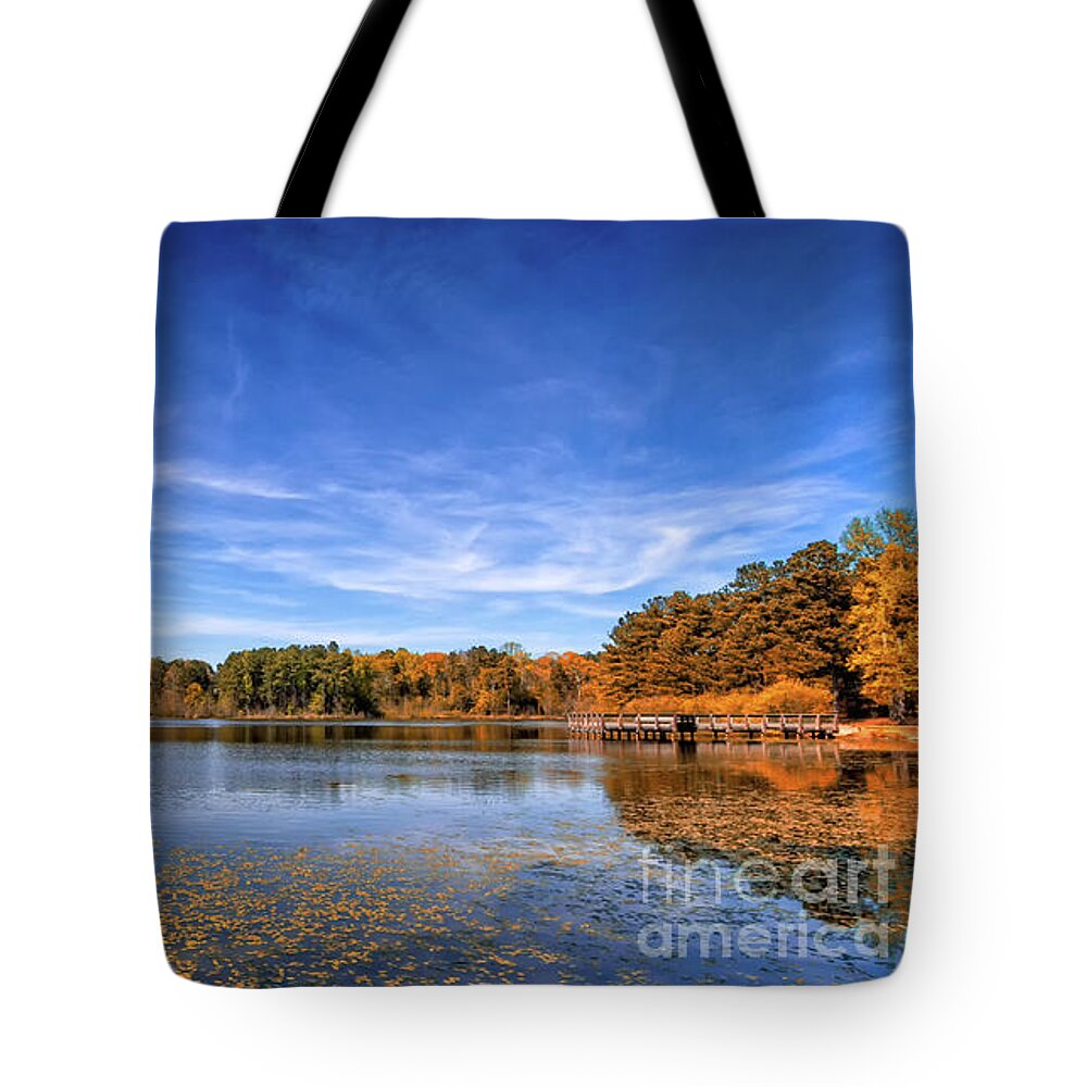 Tribble-mill-park Tote Bag featuring the photograph Exploring Tribble Mill Park by Bernd Laeschke