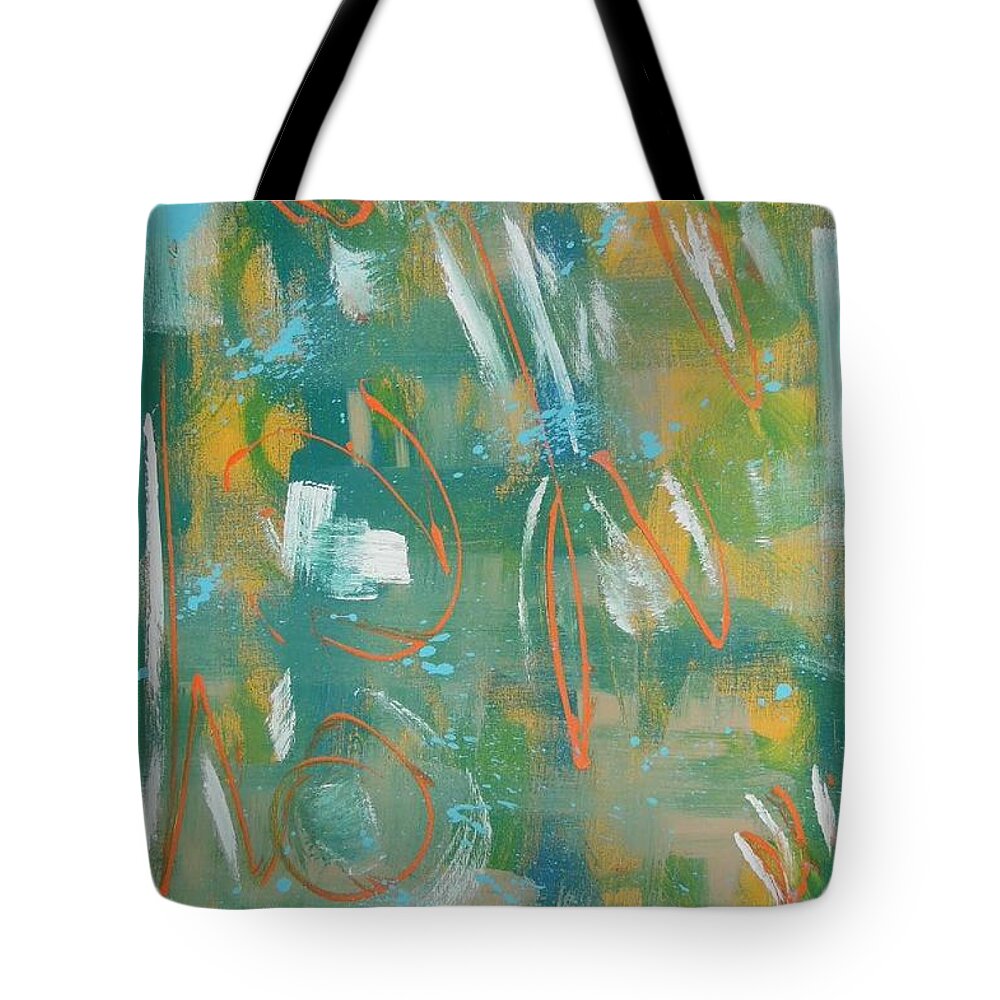 Abstract Tote Bag featuring the painting Express Yourself by Antonio Moore