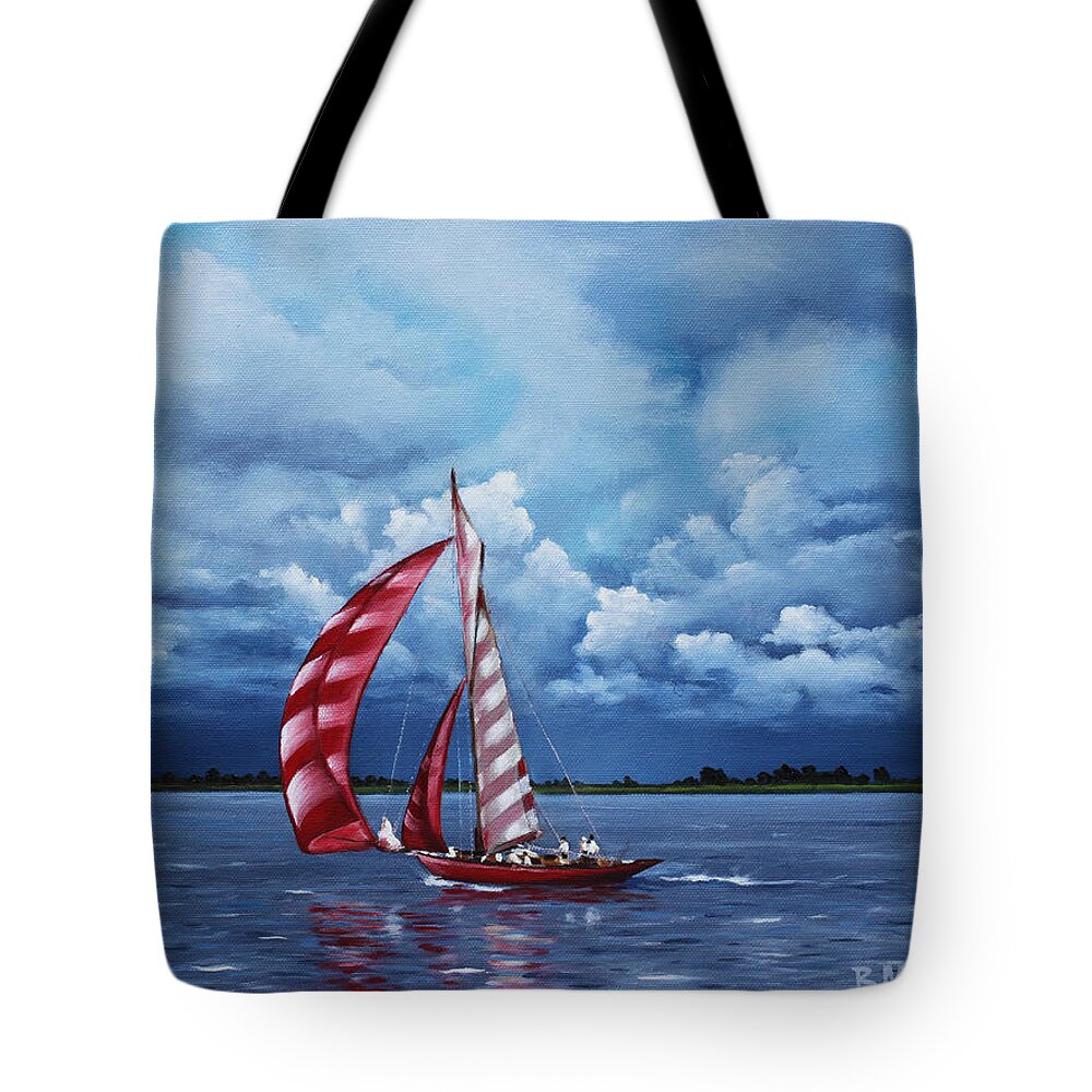 Sailboat Tote Bag featuring the painting Eye Candy by Rick McKinney