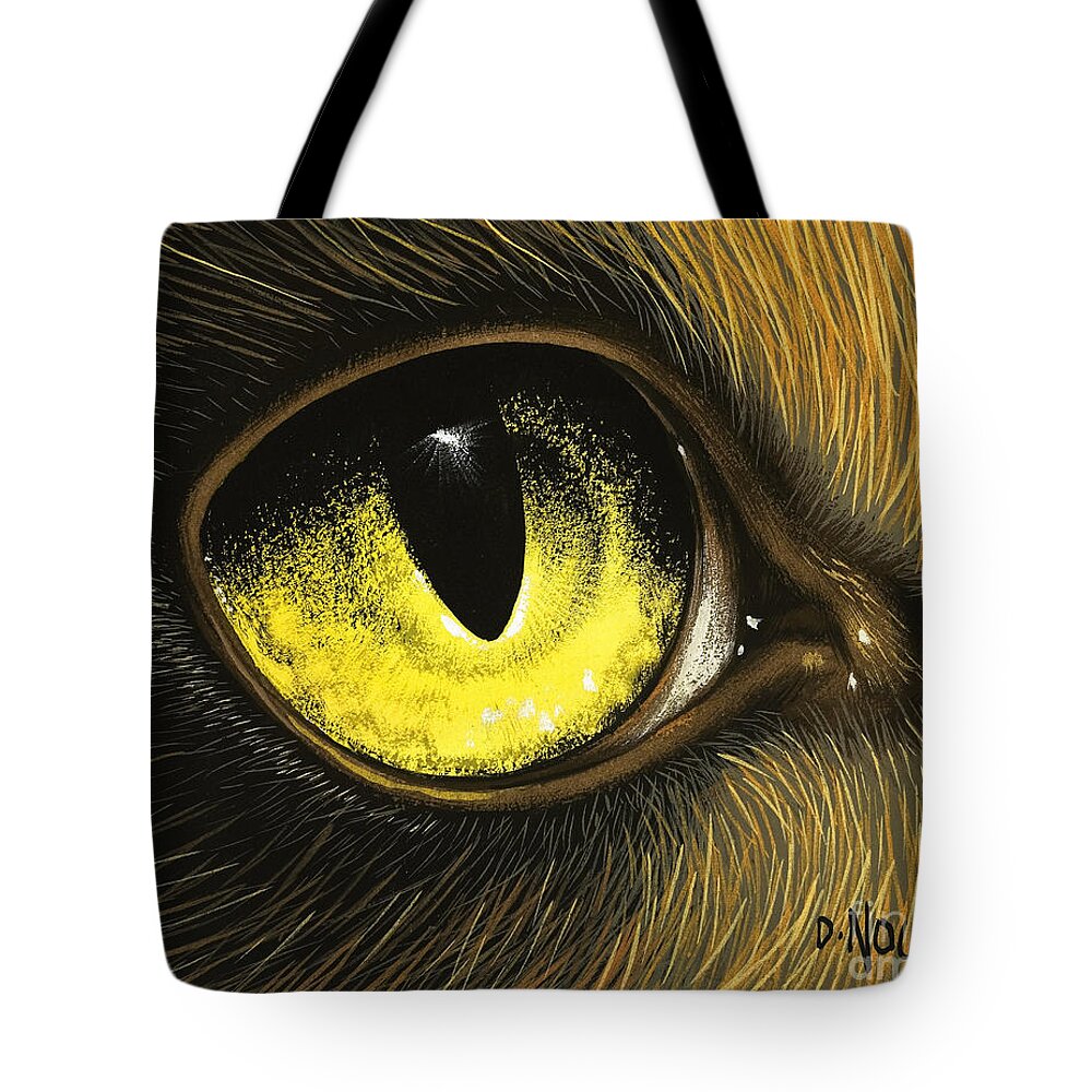 Eye Tote Bag featuring the painting Eye of the Eagle by David Nockels